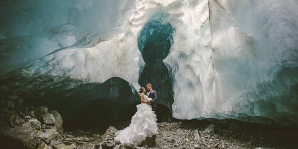 Ice Cave Wedding. Photo by Darby McGill.